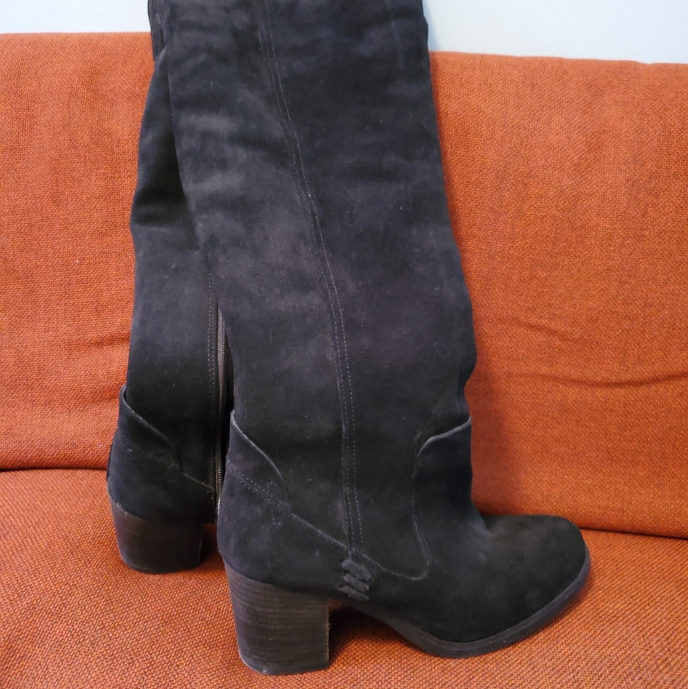 Fabianelli high knee black boots size 37